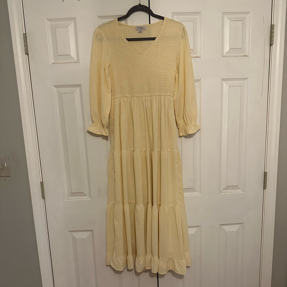 Very beautiful yellow floral dress